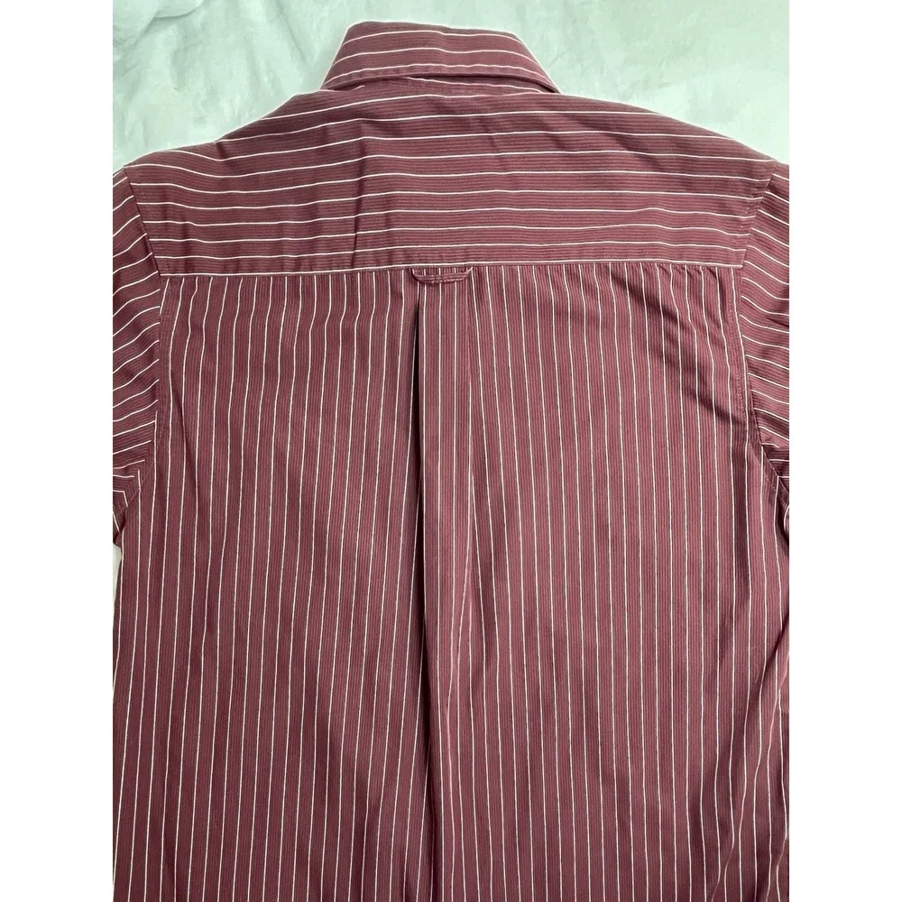 Texas A&M Aggies Antigua Button Down Shirt Men's M Maroon Stripes Long Sleeve - Picture 9 of 14